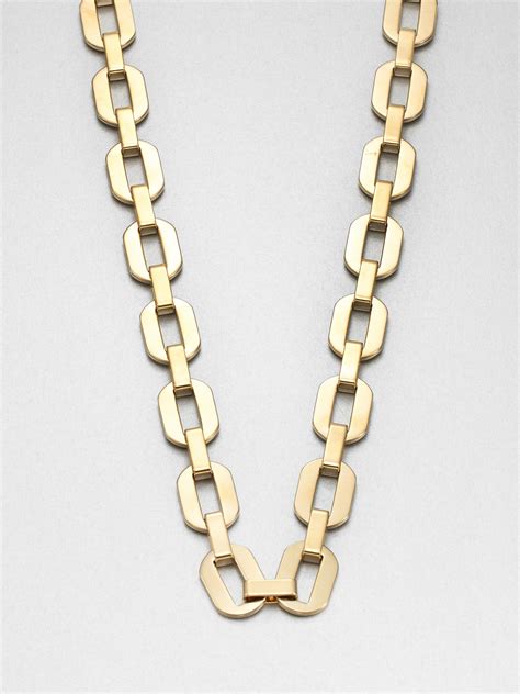 michael kors gold chain link necklace|Michael Kors gold necklace.